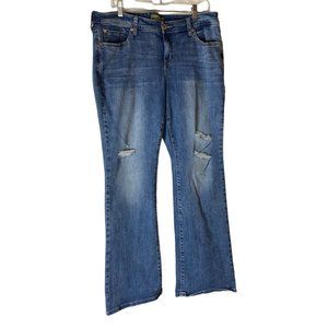 Torrid Women's Mid Rise Slim Fit Boot Jeans Size 18R Light Wash